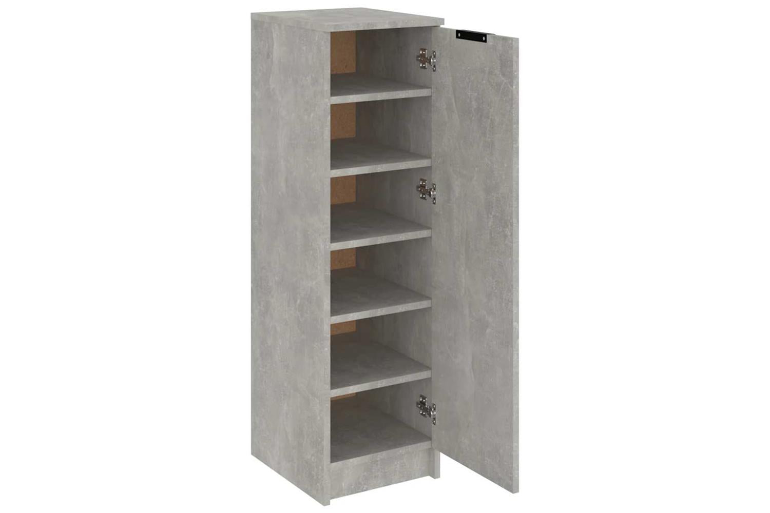 Vidaxl Shoe Cabinet Concrete Grey 30x35x100 Cm Engineered Wood-6