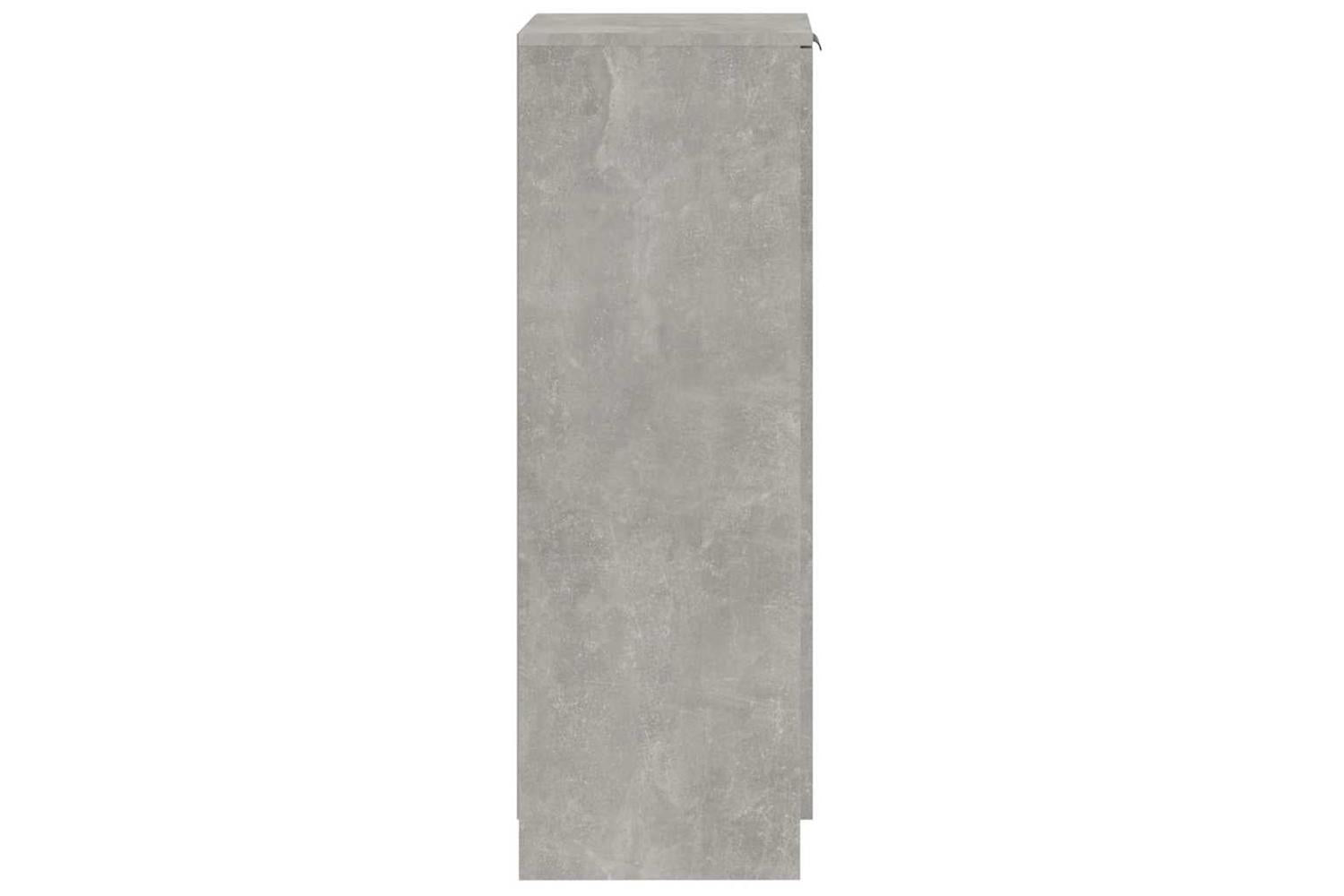 Vidaxl Shoe Cabinet Concrete Grey 30x35x100 Cm Engineered Wood-7