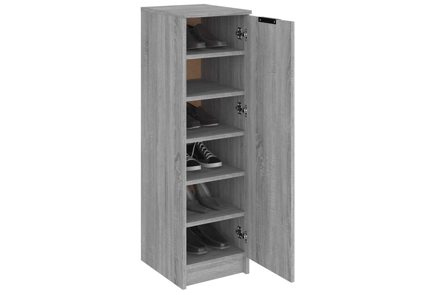 Vidaxl Shoe Cabinet Grey Sonoma 30x35x100 Cm Engineered Wood-4