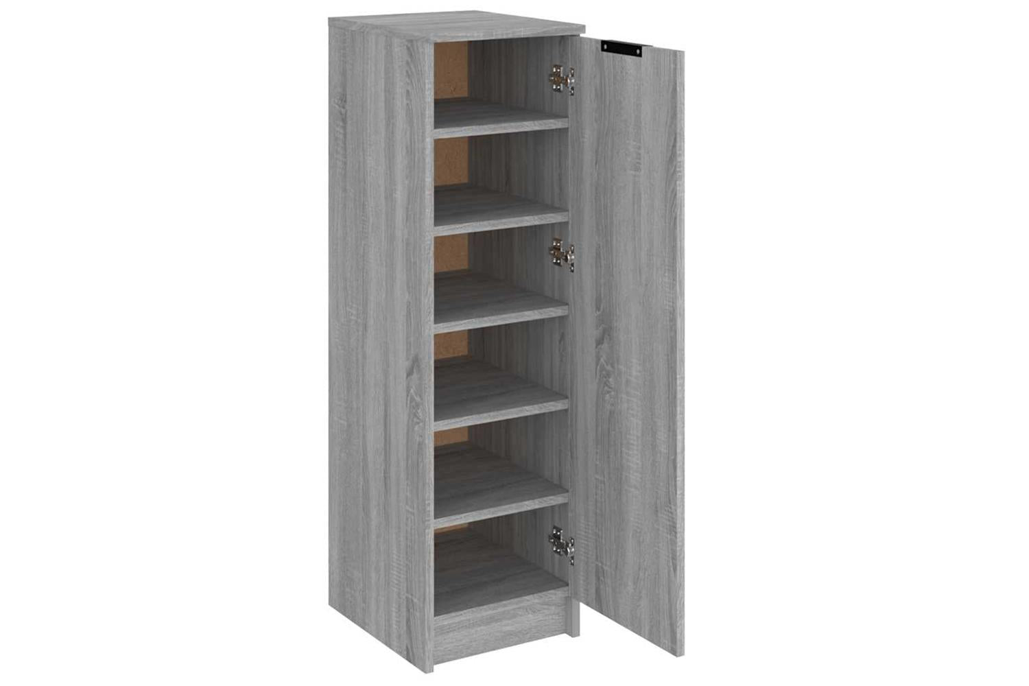 Vidaxl Shoe Cabinet Grey Sonoma 30x35x100 Cm Engineered Wood-6