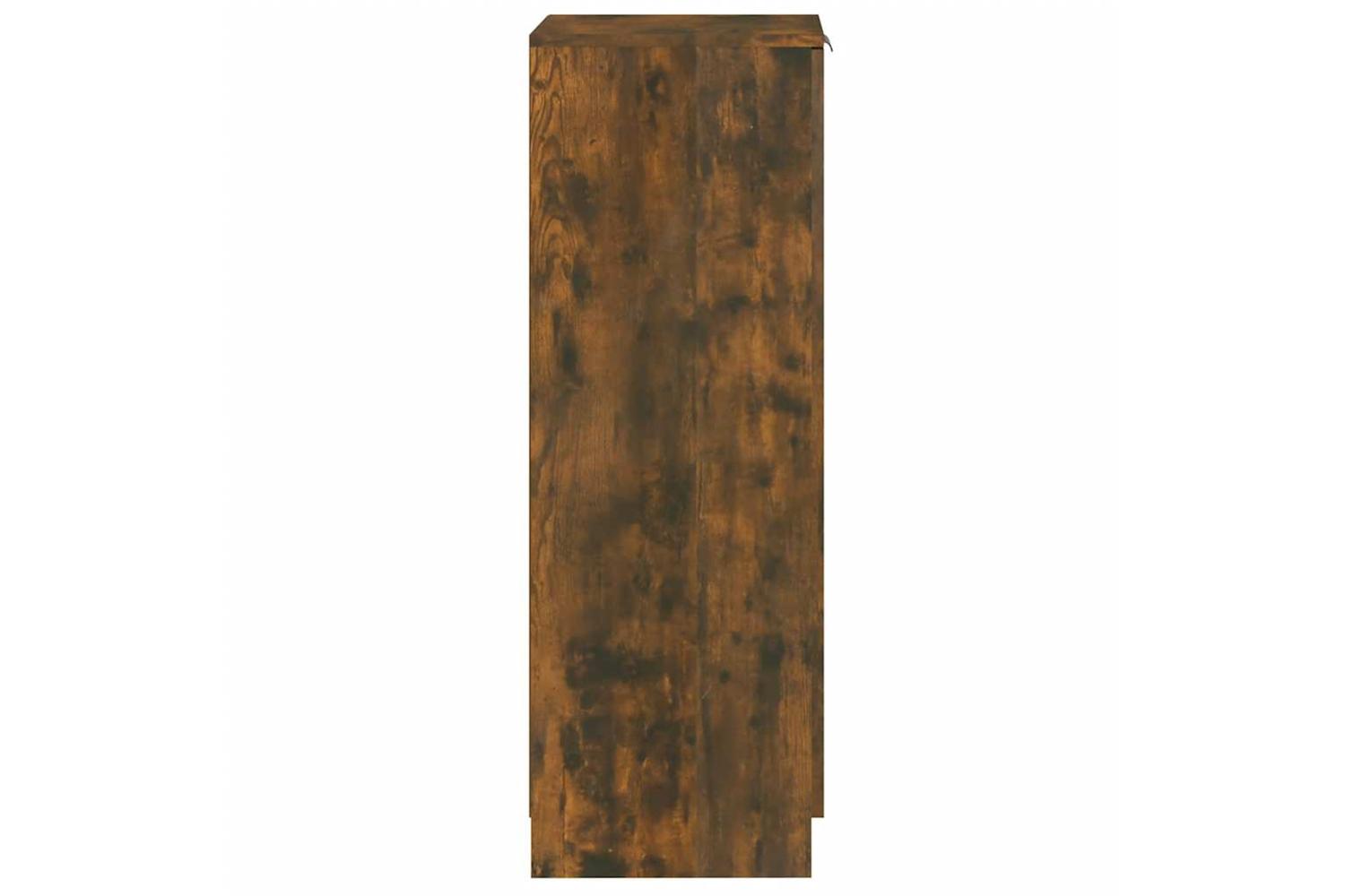 Vidaxl Shoe Cabinet Smoked Oak 30x35x100 Cm Engineered Wood-7