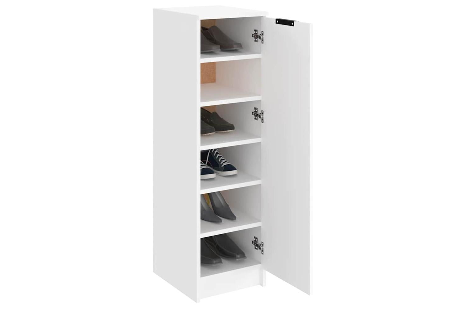 Vidaxl Shoe Cabinet White 30x35x100 Cm Engineered Wood-4