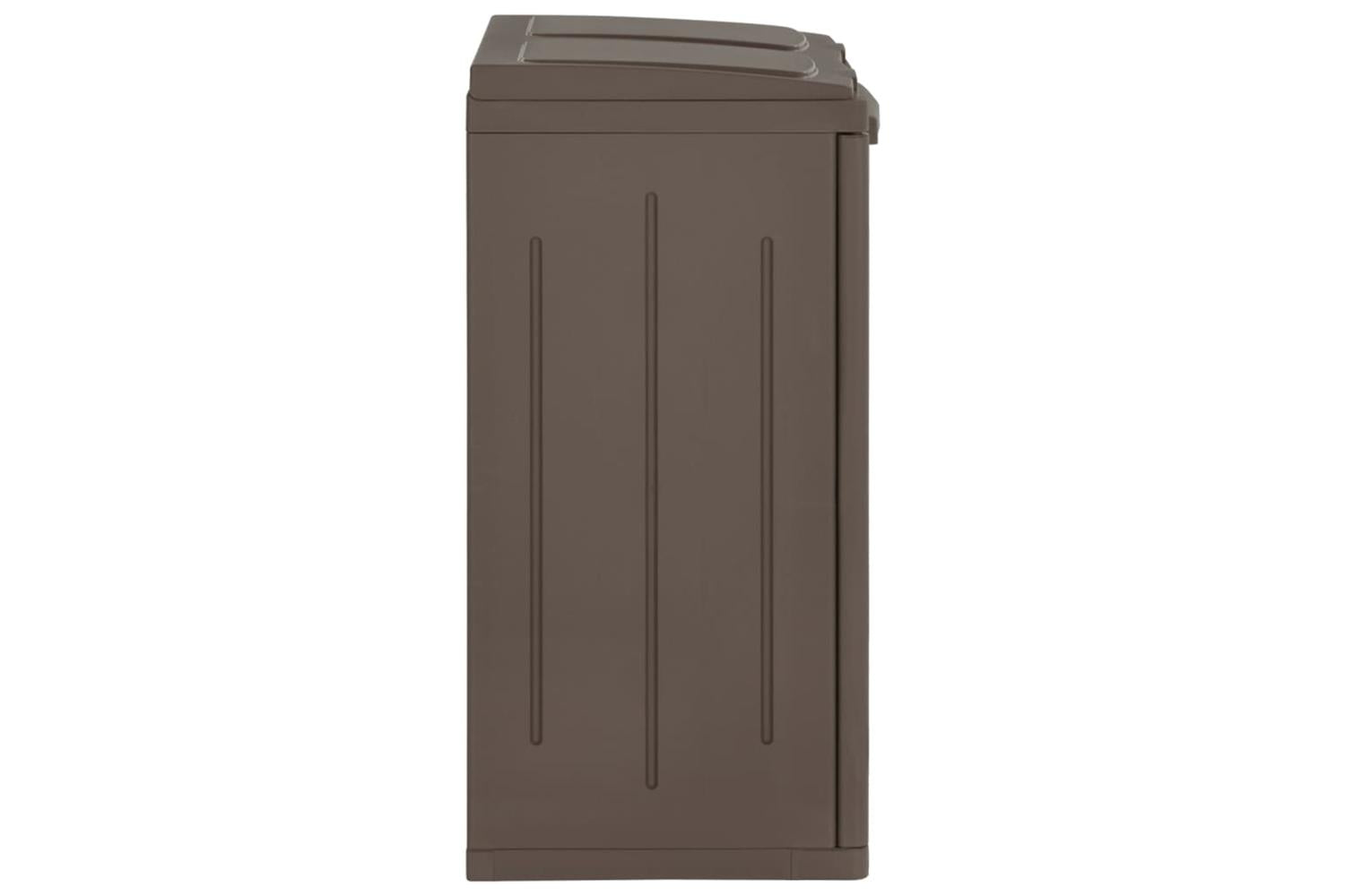 vidaXL 151225 Trash Bin With 2 Doors Brown 65x45x88cm Pp-5