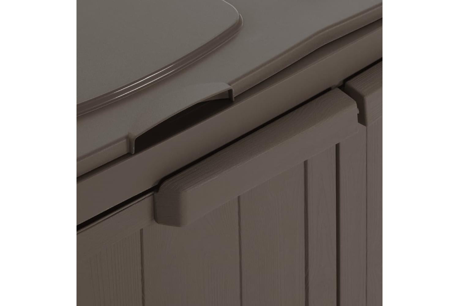 vidaXL 151225 Trash Bin With 2 Doors Brown 65x45x88cm Pp-7