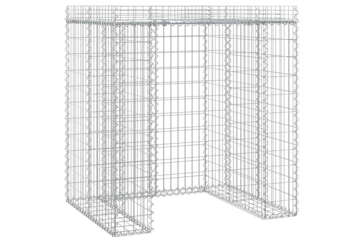 Vidaxl 151335 Gabion Wall For Garbage Bin 110x91x120 Cm Galvanised Iron-2