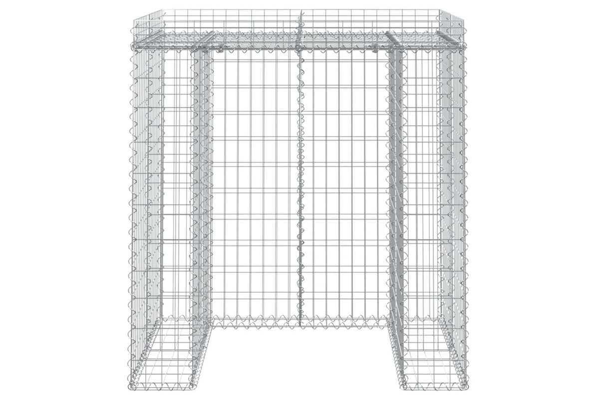 Vidaxl 151335 Gabion Wall For Garbage Bin 110x91x120 Cm Galvanised Iron-3