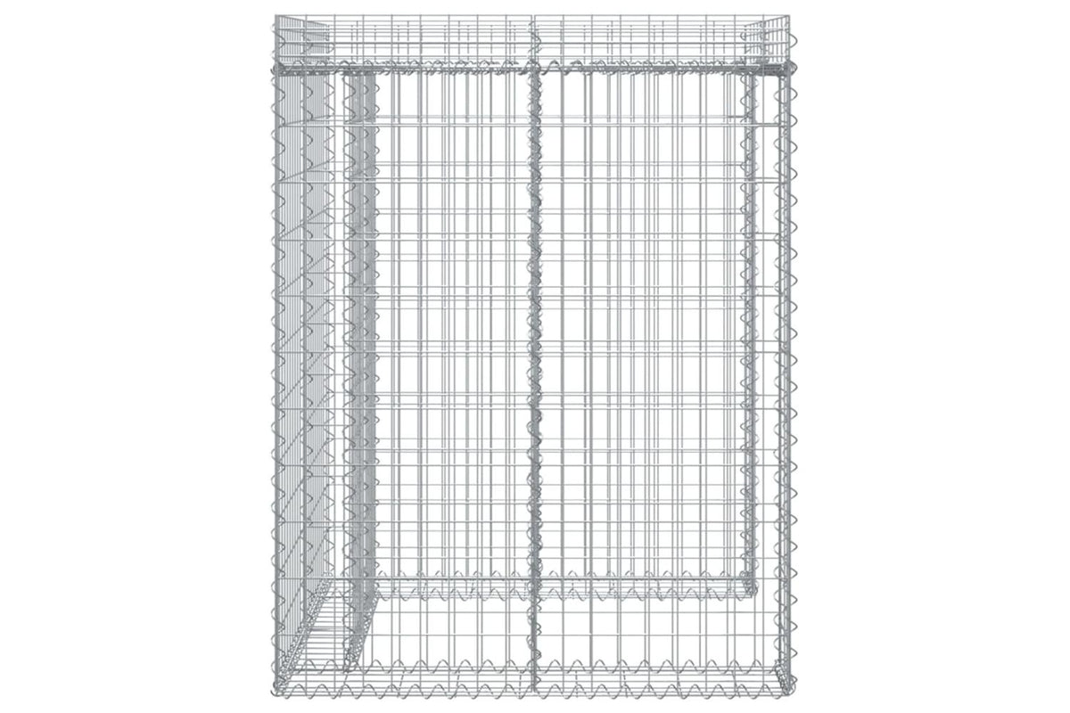 Vidaxl 151335 Gabion Wall For Garbage Bin 110x91x120 Cm Galvanised Iron-4