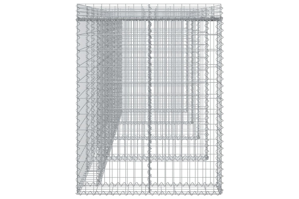 Vidaxl 151338 Gabion Wall For Garbage Bin 350x91x120 Cm Galvanised Iron-4