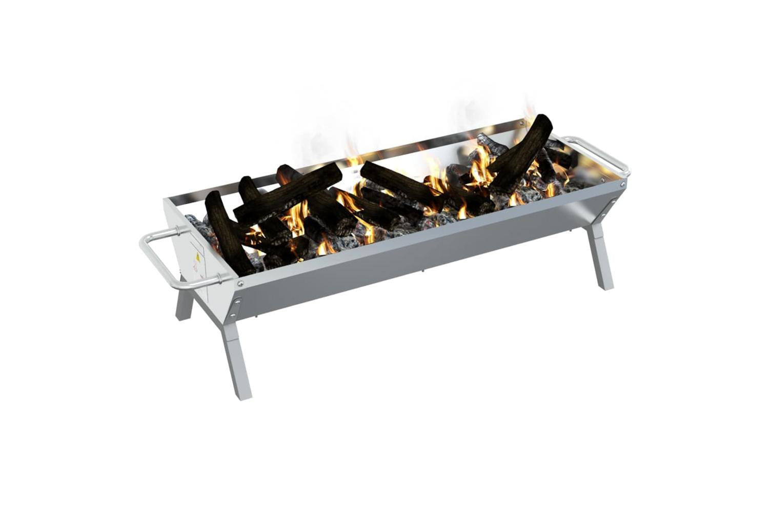 vidaXL 319969 Bbq Tray Silver 118x42x30.5cm Stainless Steel-3