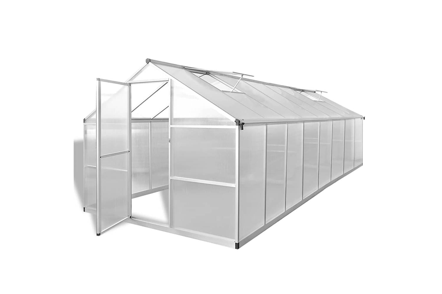 vidaXL 45218 Greenhouse Aluminium 481x250x195cm 23.44 MÃƒÂ¢Ã‚Â³