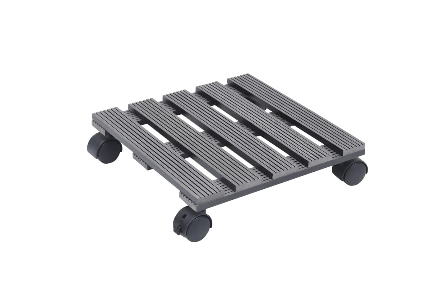 vidaXL 3143926 Plant Trolleys 4 Pcs Grey 30x30x7,5cm Wpc-2