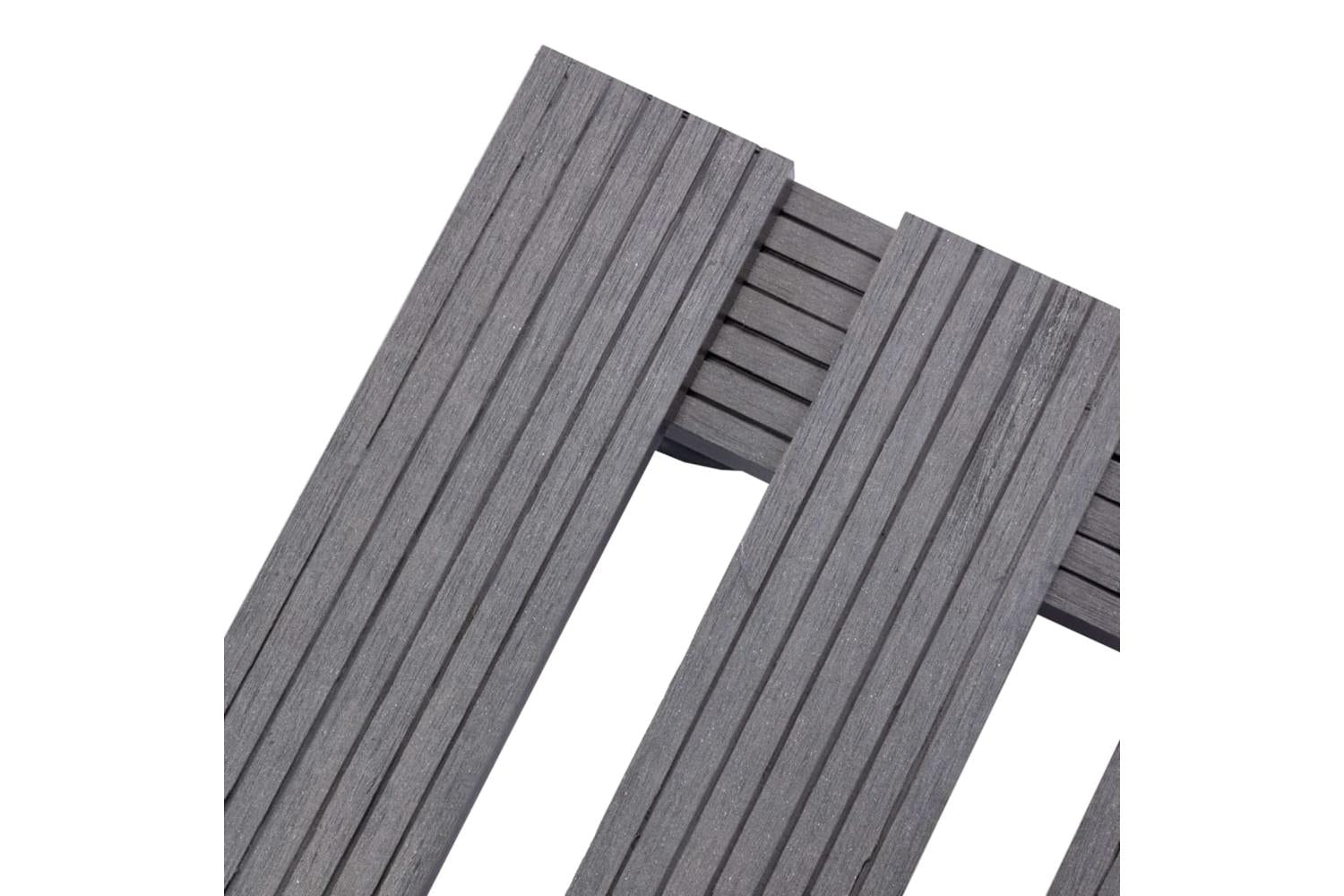 vidaXL 3143926 Plant Trolleys 4 Pcs Grey 30x30x7,5cm Wpc-4
