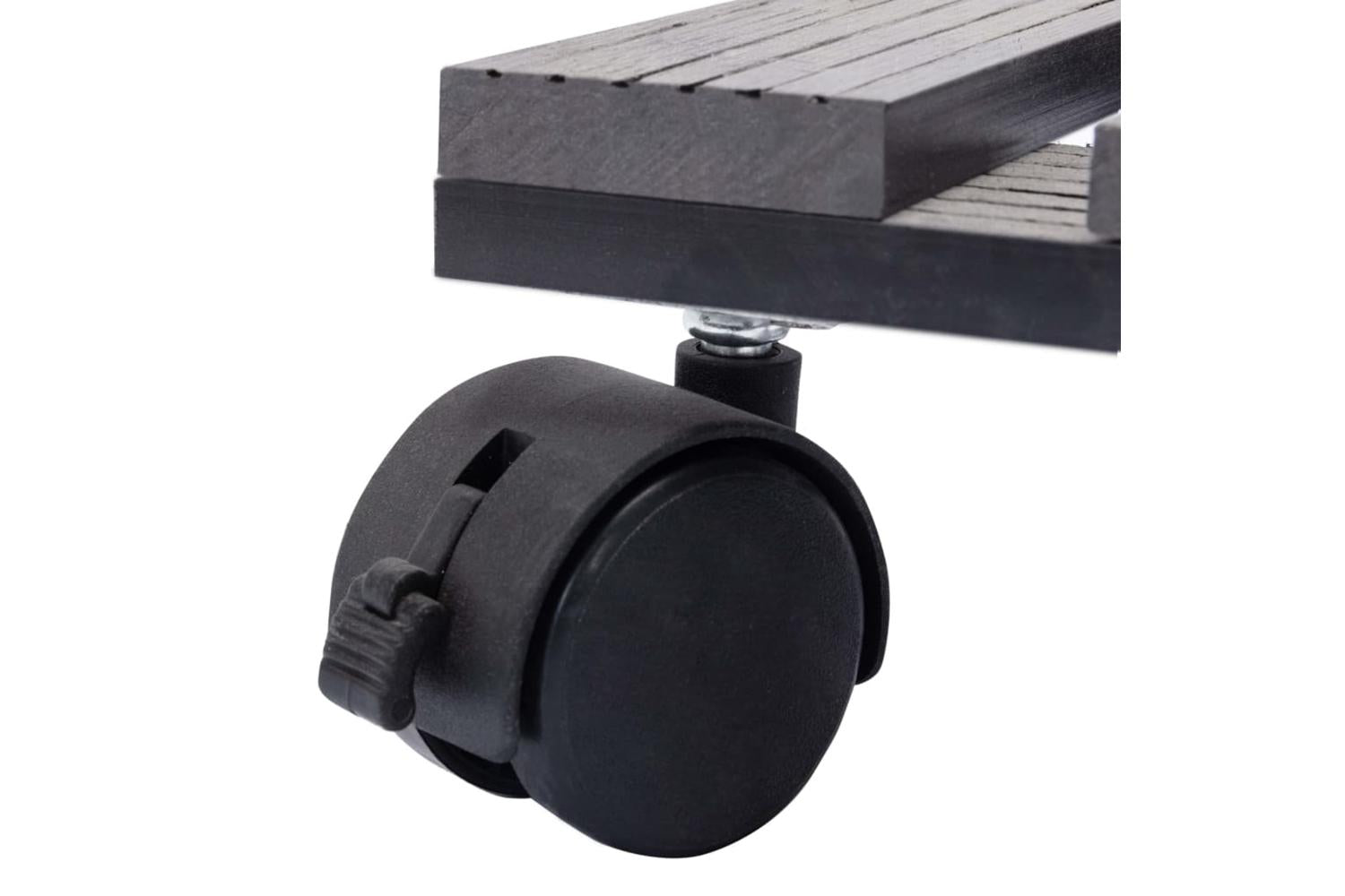 vidaXL 3143926 Plant Trolleys 4 Pcs Grey 30x30x7,5cm Wpc-5