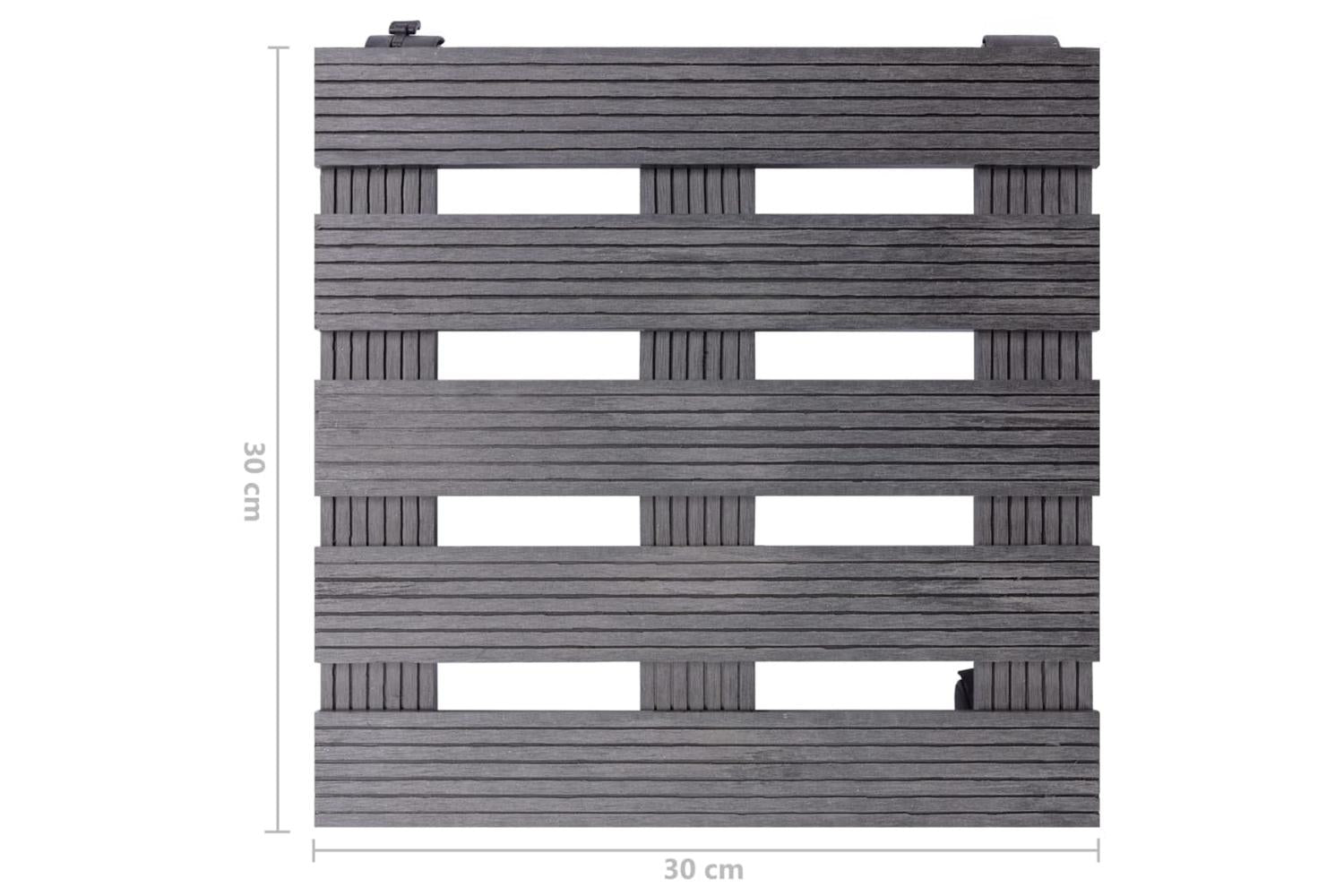 vidaXL 3143926 Plant Trolleys 4 Pcs Grey 30x30x7,5cm Wpc-6