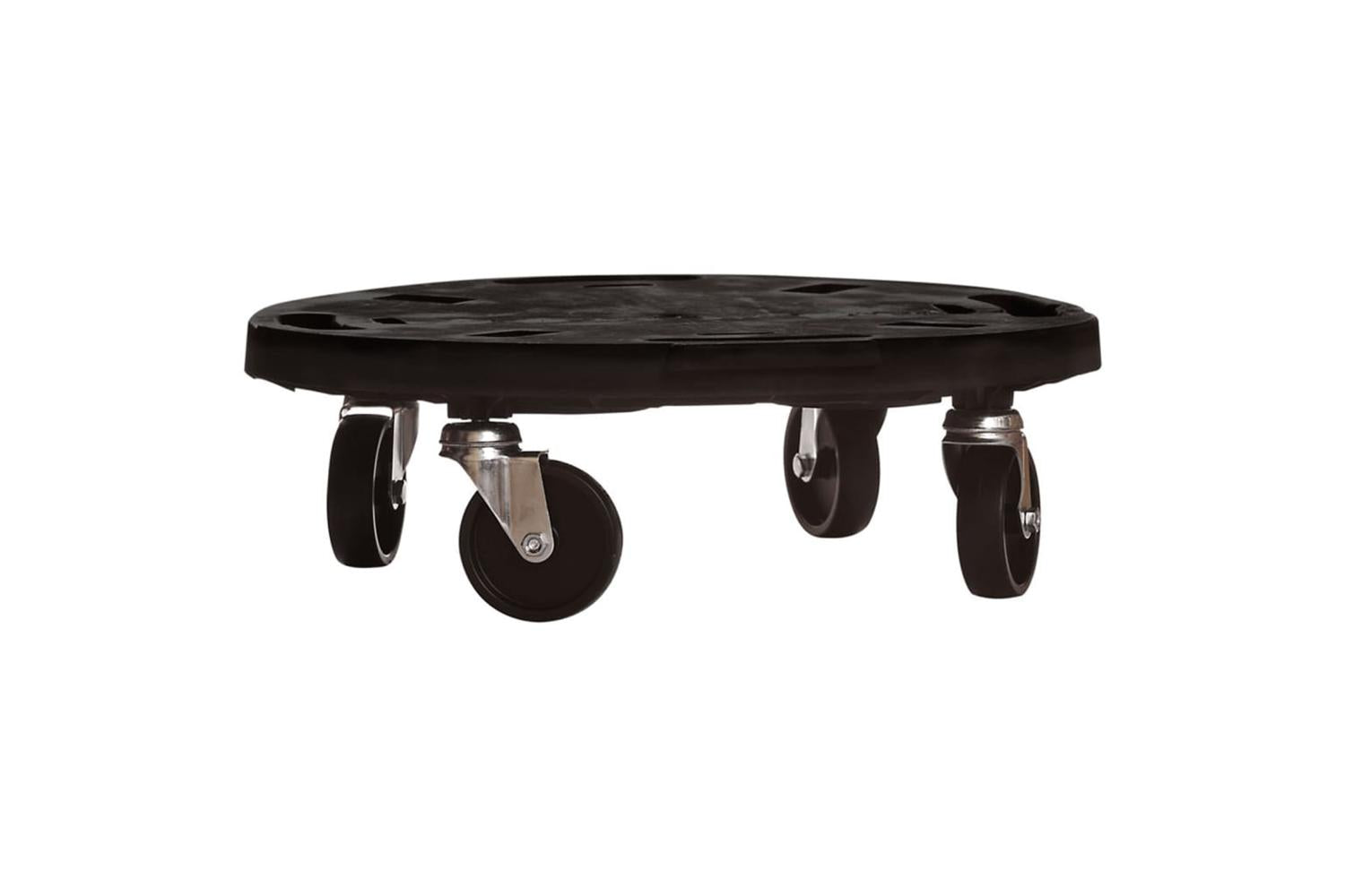 Vidaxl Plant Trolley With Wheels Diameter 40 Cm Black 275 Kg-2