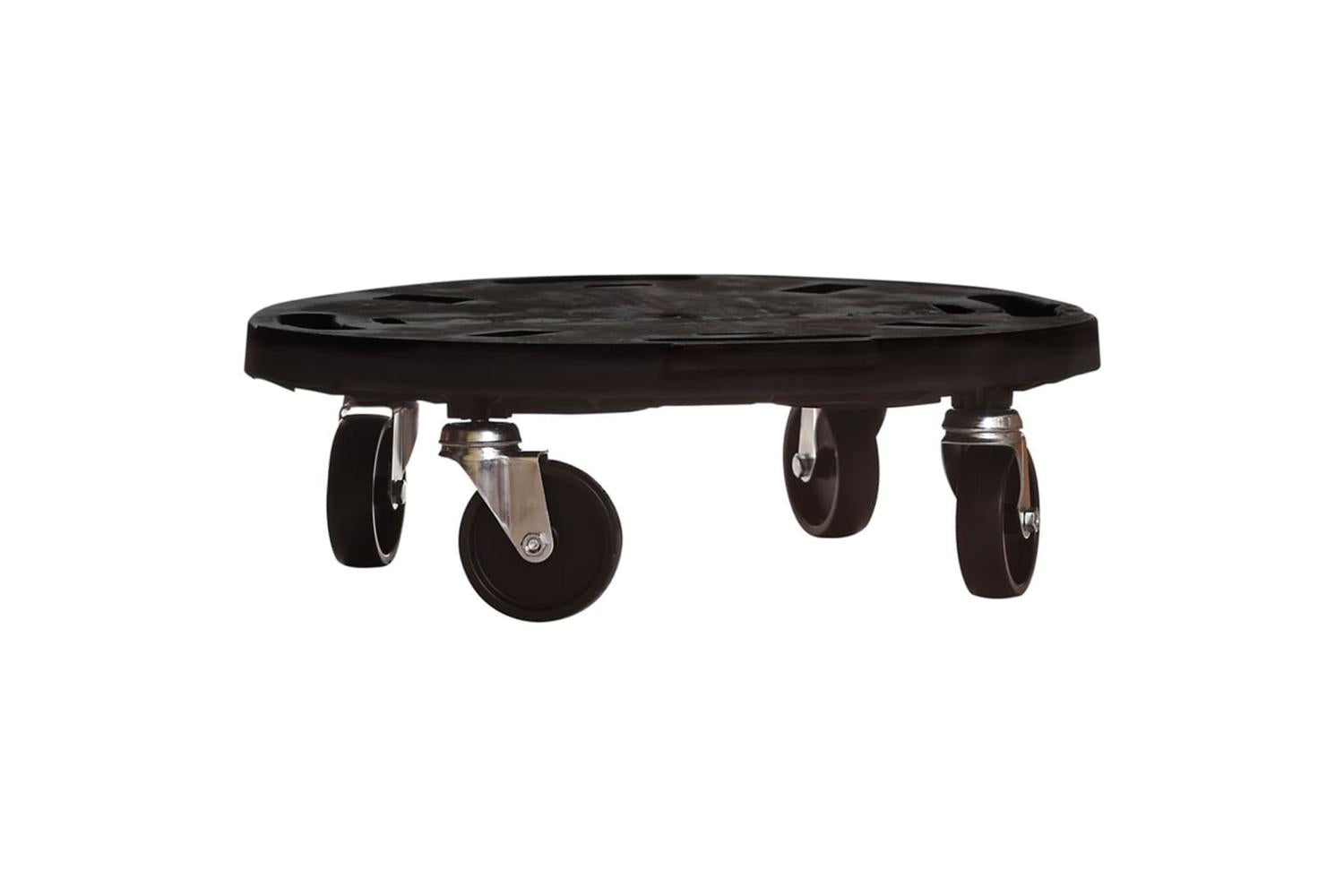 Vidaxl Plant Trolleys With Wheels 3 Pcs Diameter 40 Cm Black 275 Kg-3