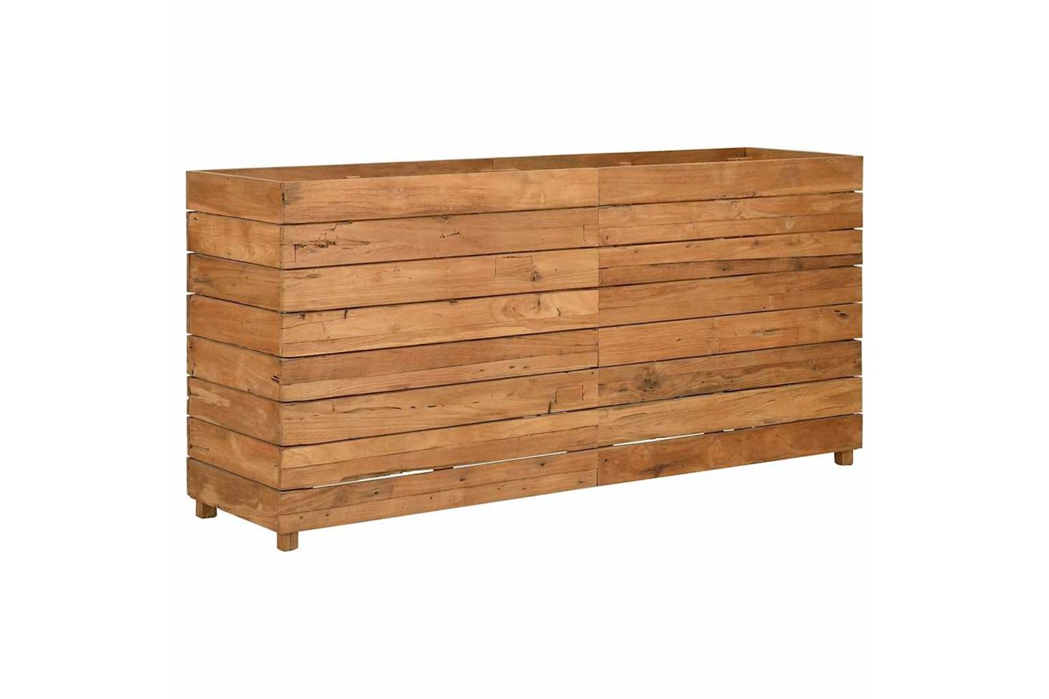 Vidaxl Raised Bed 150x40x72 Cm Recycled Teak Wood And Steel-2