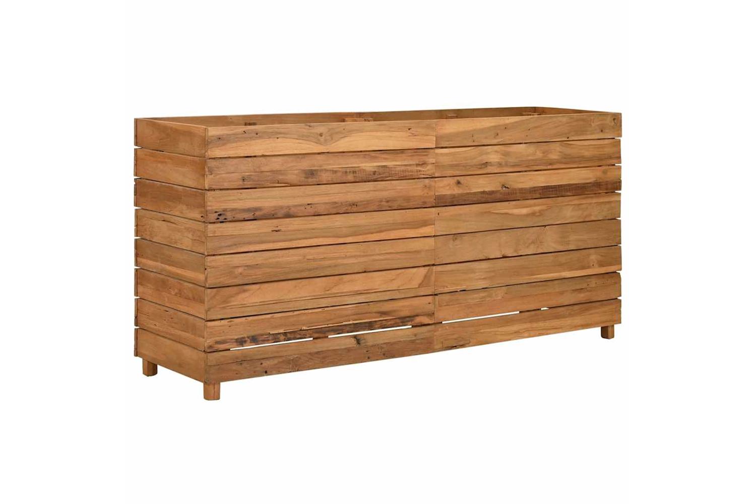 Vidaxl Raised Bed 150x40x72 Cm Recycled Teak Wood And Steel-7