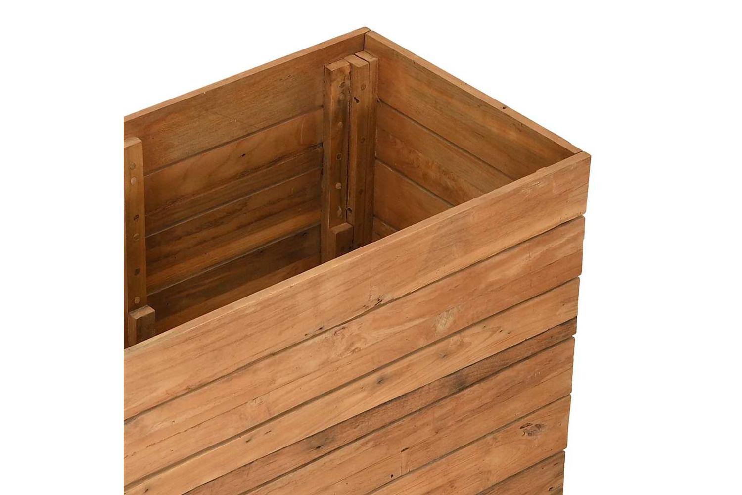 Vidaxl Raised Bed 150x40x72 Cm Recycled Teak Wood And Steel-9
