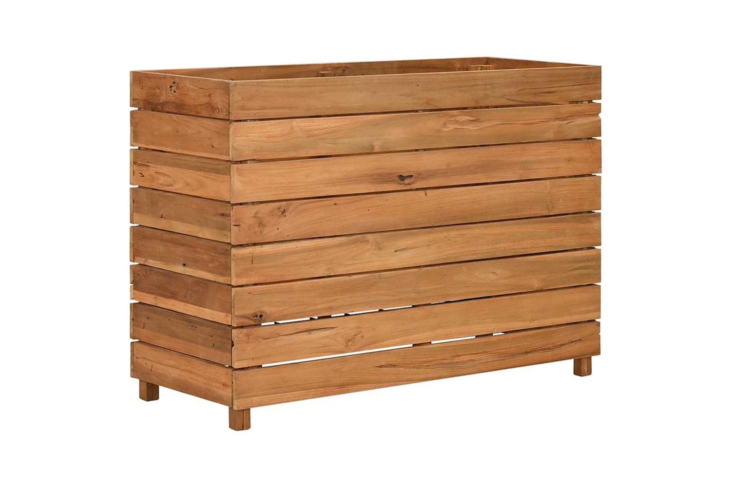 Vidaxl Raised Bed 100x40x72 Cm Recycled Teak Wood And Steel-2