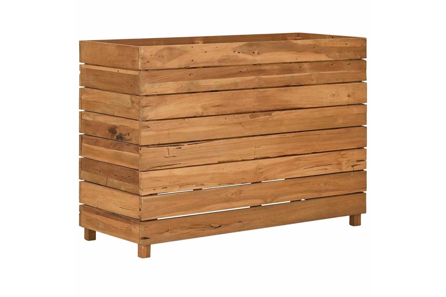 Vidaxl Raised Bed 100x40x72 Cm Recycled Teak Wood And Steel-4
