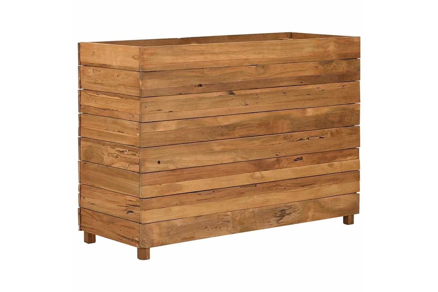 Vidaxl Raised Bed 100x40x72 Cm Recycled Teak Wood And Steel-5