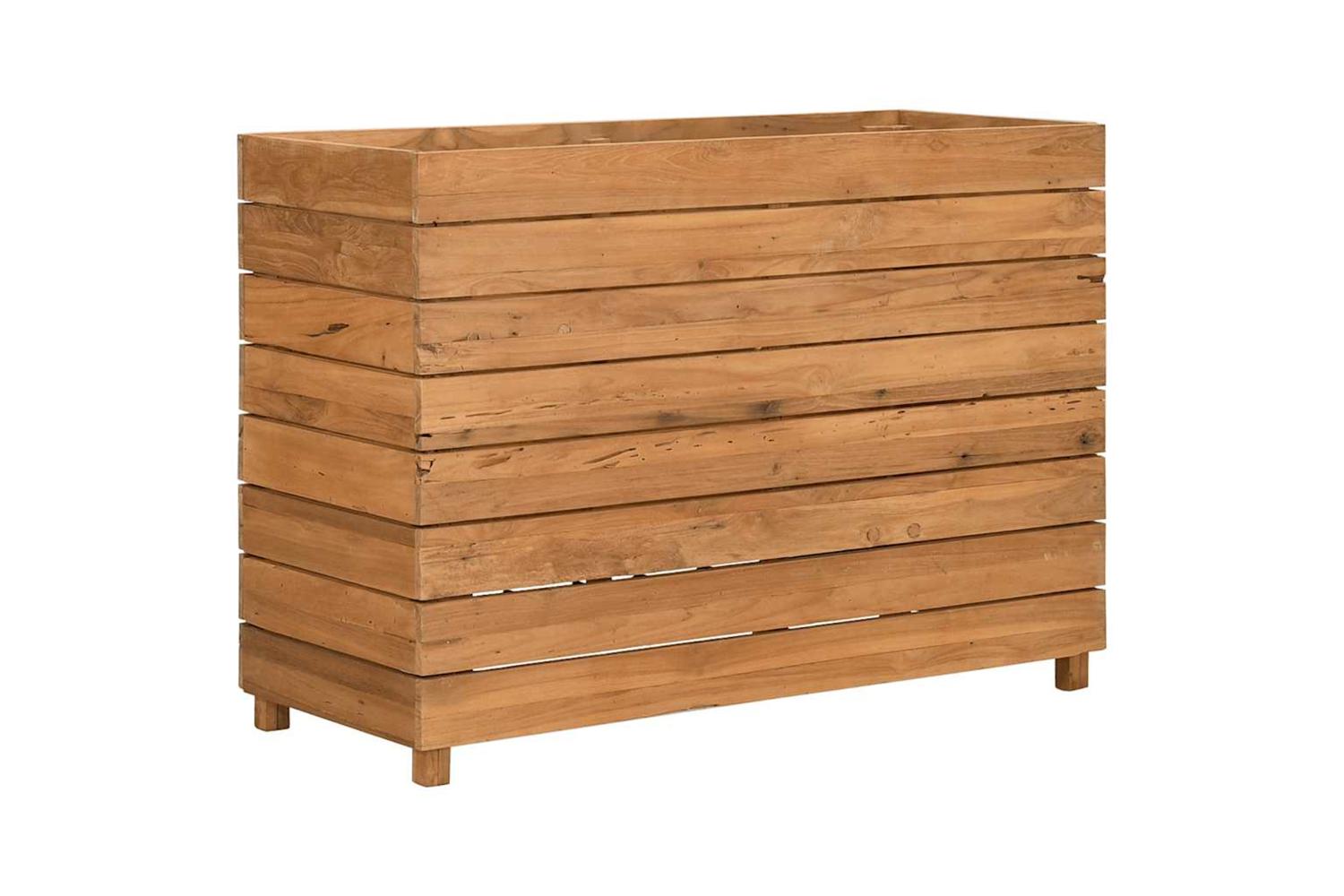 Vidaxl Raised Bed 100x40x72 Cm Recycled Teak Wood And Steel-7
