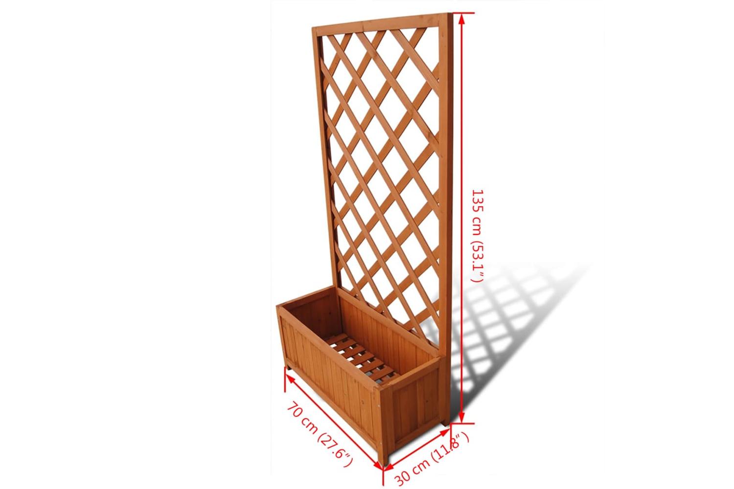 vidaXL 41298 Trellis Planter 70 X 30 X 135cm-5