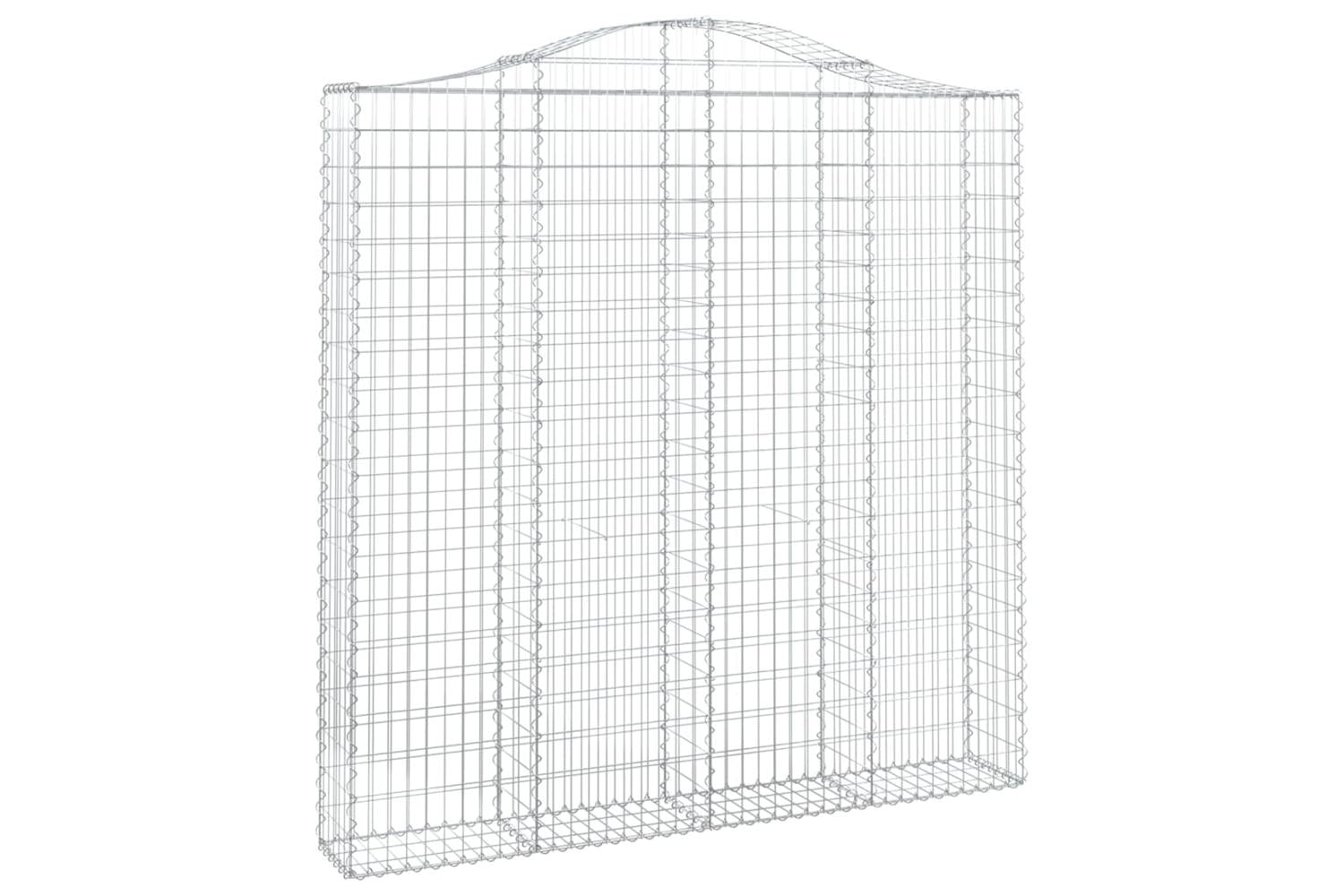 vidaXL 153390 Arched Gabion Basket 200x30x200/220cm Galvanised Iron-2