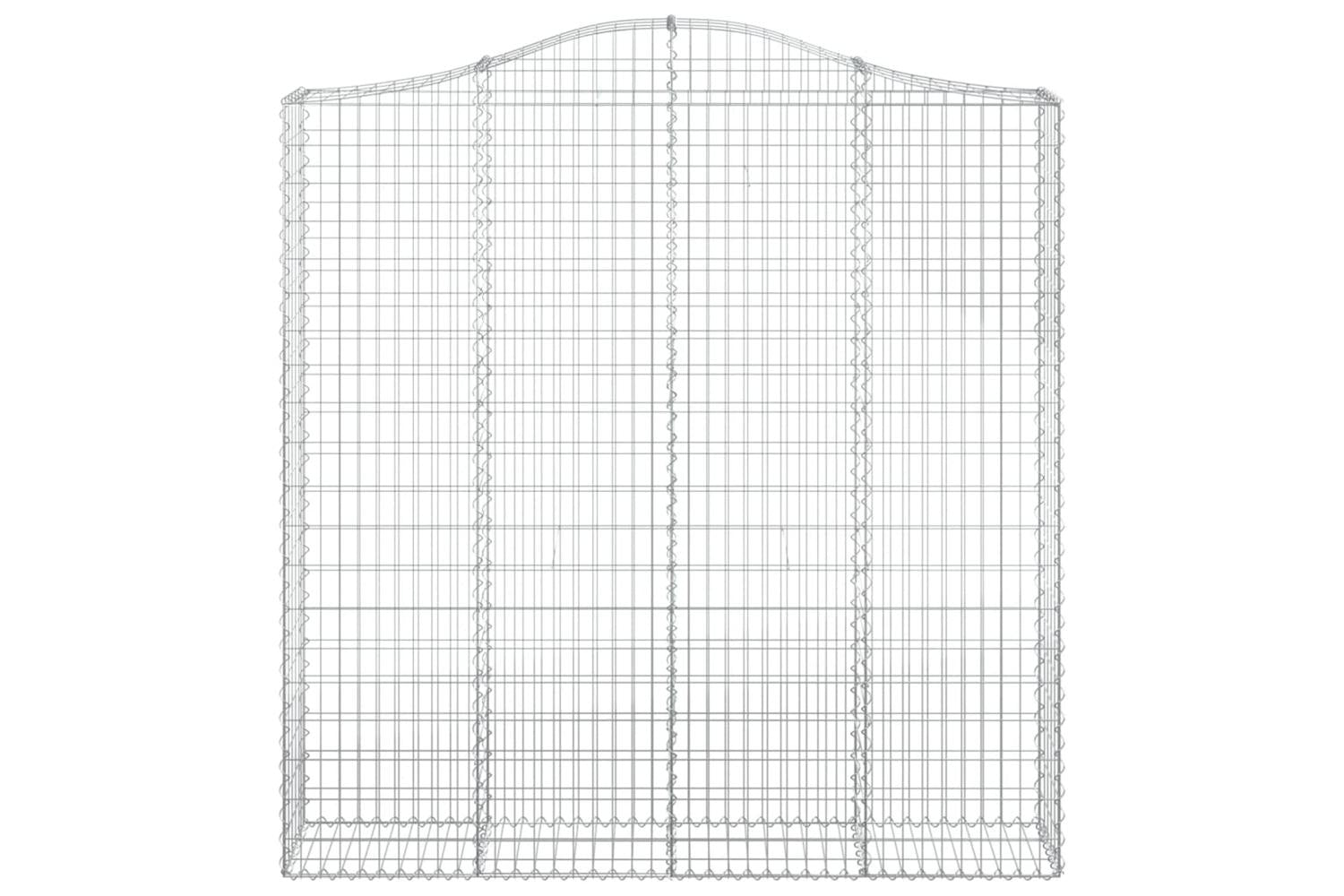 vidaXL 153390 Arched Gabion Basket 200x30x200/220cm Galvanised Iron-3