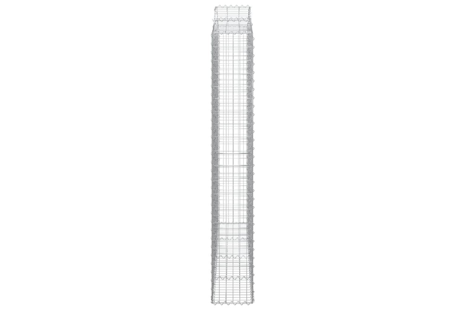 vidaXL 153390 Arched Gabion Basket 200x30x200/220cm Galvanised Iron-4