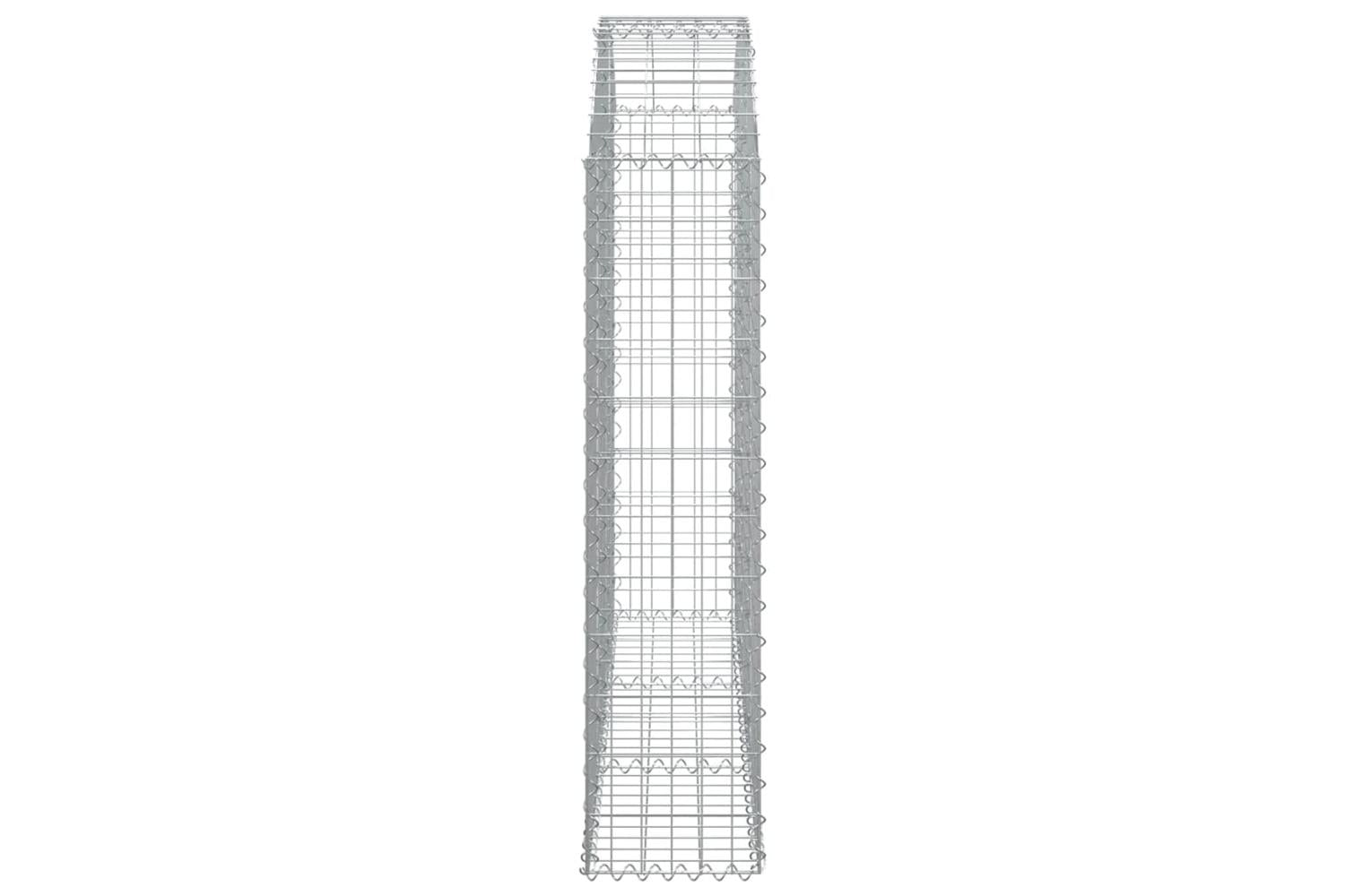 vidaXL 153446 Arched Gabion Basket 150x30x120/140cm Galvanised Iron-4