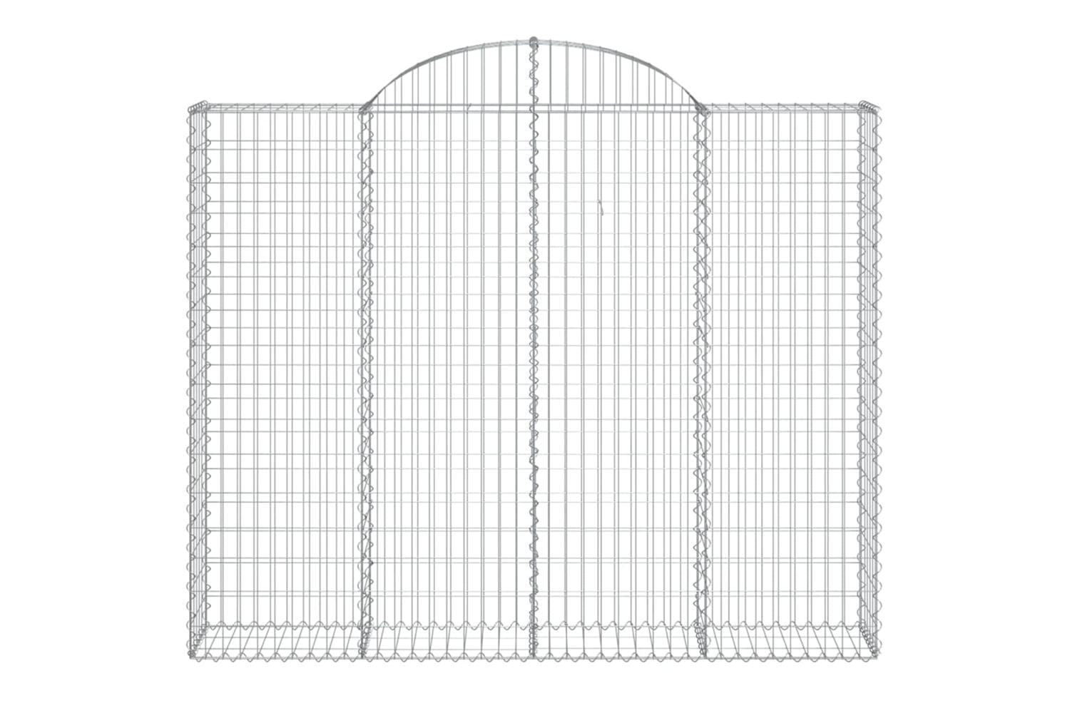 vidaXL 153488 Arched Gabion Basket 200x30x160/180cm Galvanised Iron-3