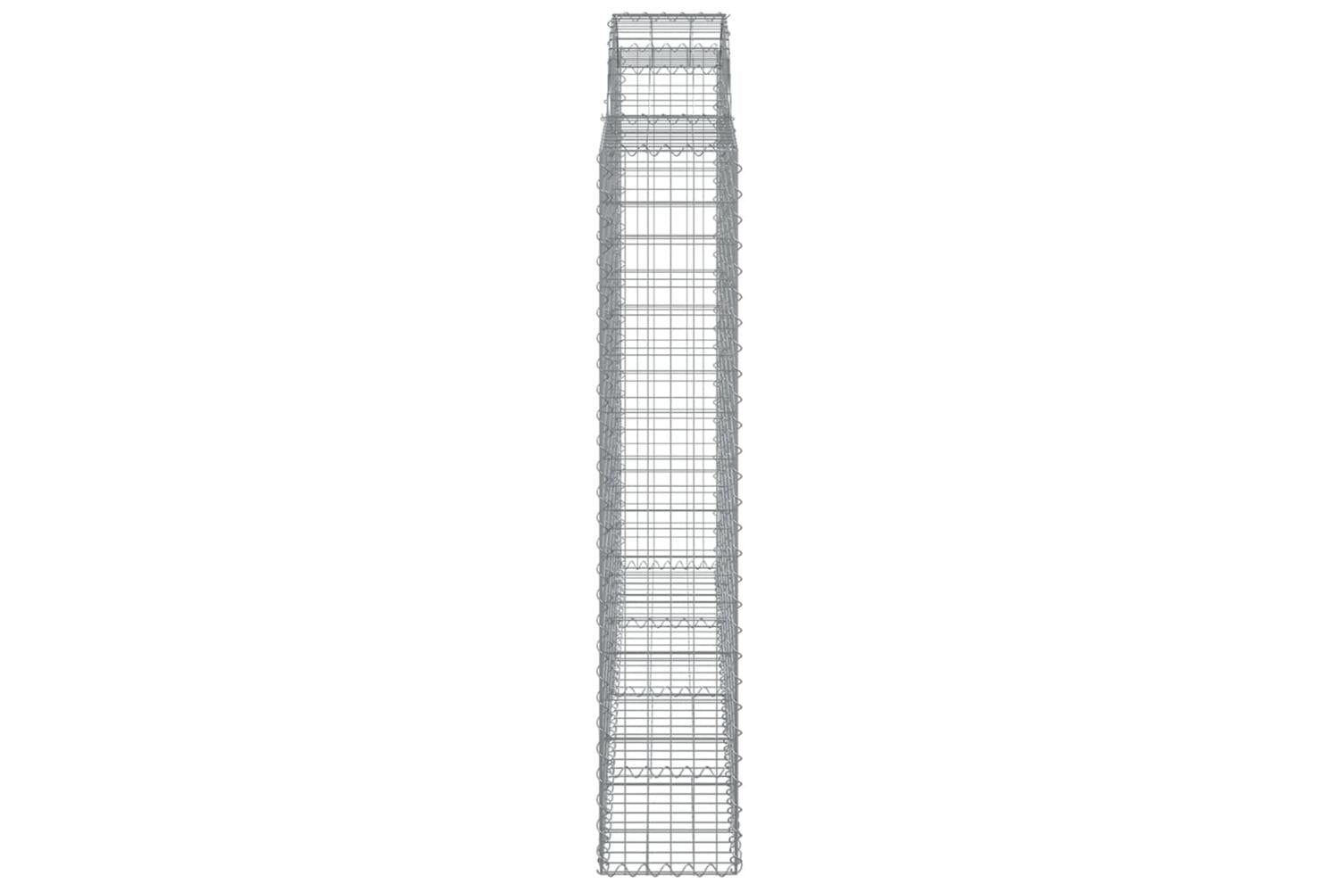 vidaXL 153488 Arched Gabion Basket 200x30x160/180cm Galvanised Iron-4