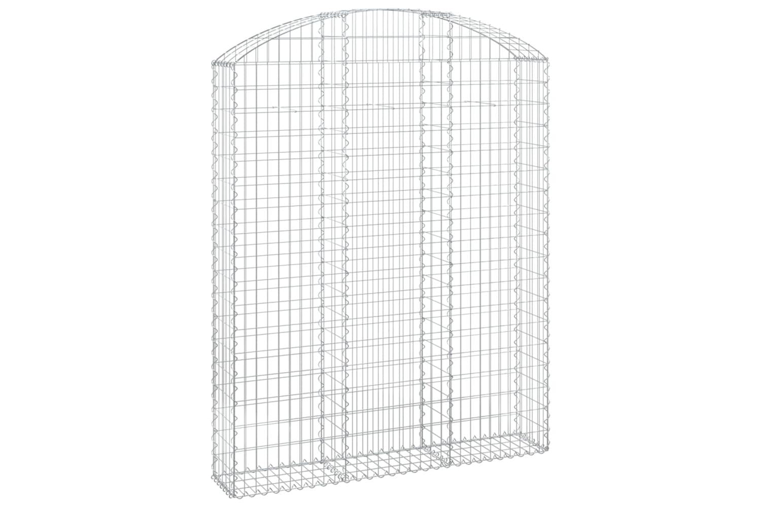 vidaXL 153449 Arched Gabion Basket 150x30x180/200cm Galvanised Iron-2