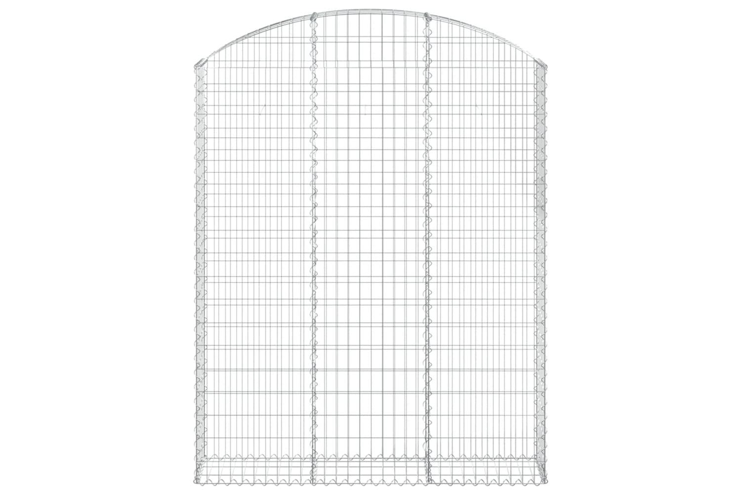 vidaXL 153449 Arched Gabion Basket 150x30x180/200cm Galvanised Iron-3