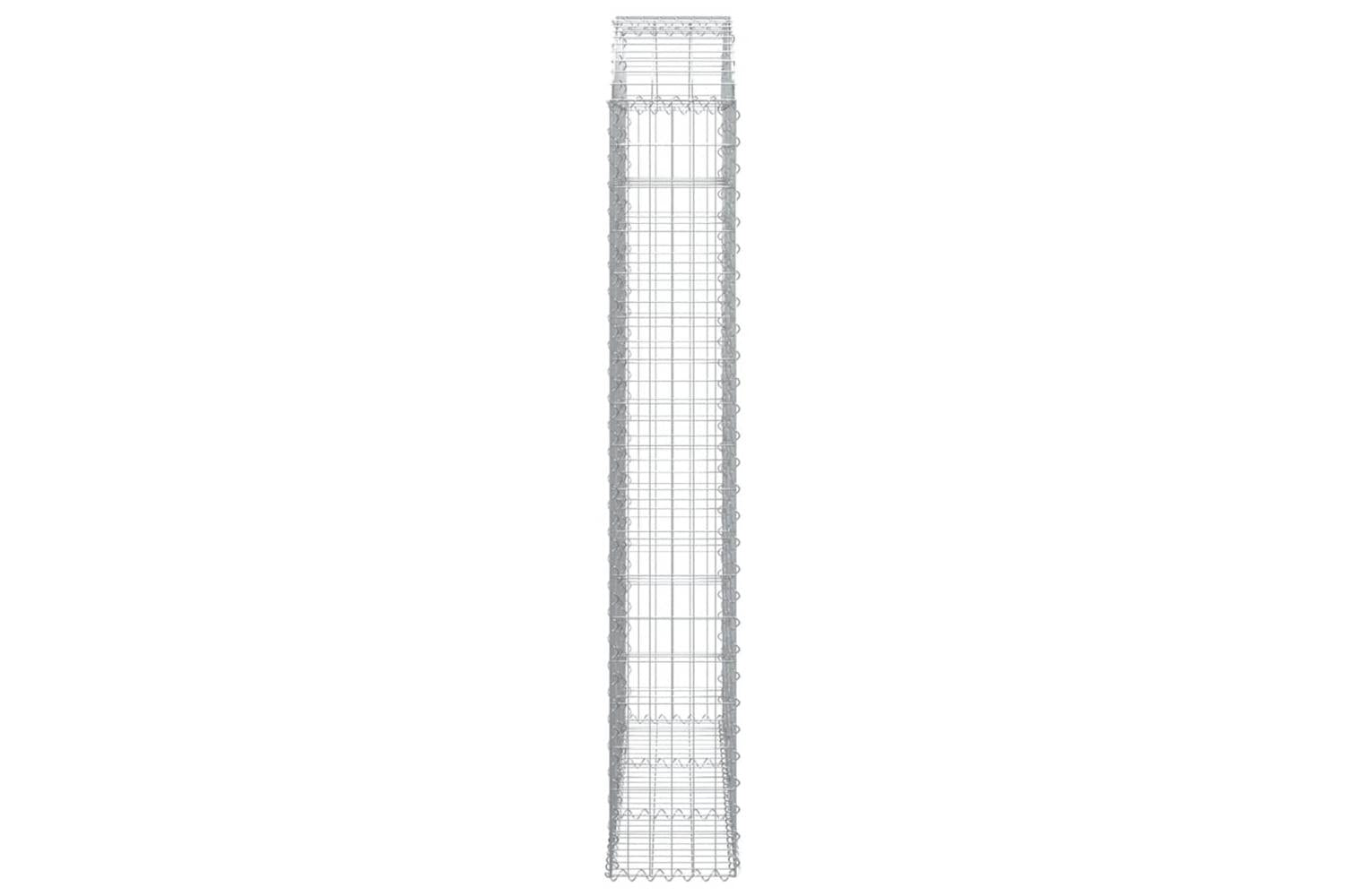 vidaXL 153449 Arched Gabion Basket 150x30x180/200cm Galvanised Iron-4