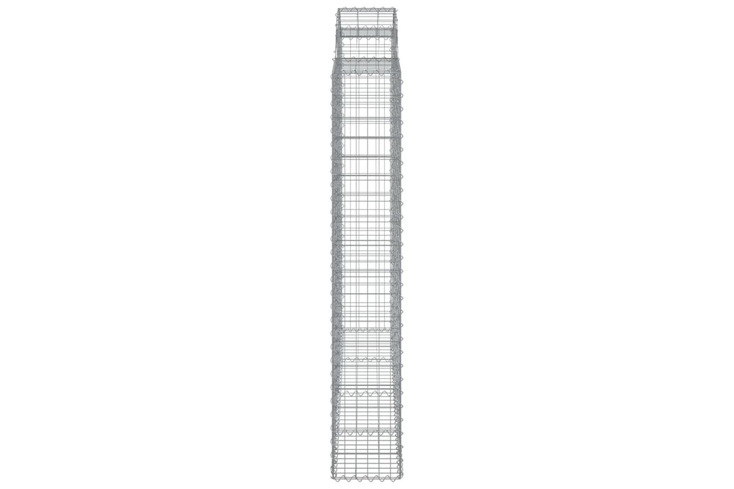 vidaXL 153489 Arched Gabion Basket 200x30x180/200cm Galvanised Iron-4