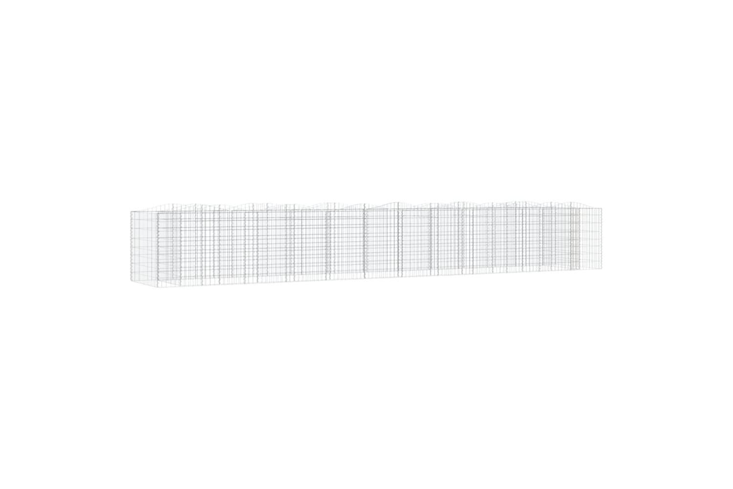 vidaXL 153556 Arched Gabion Raised Bed 600x100x100cm Galvanised Iron-2