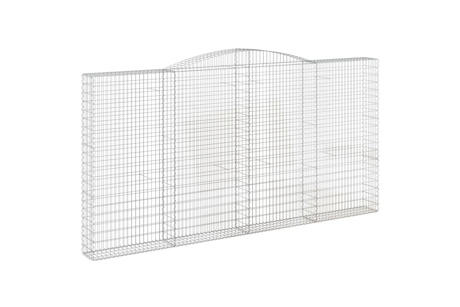 vidaXL 153530 Arched Gabion Basket 400x30x200/220cm Galvanised Iron-2