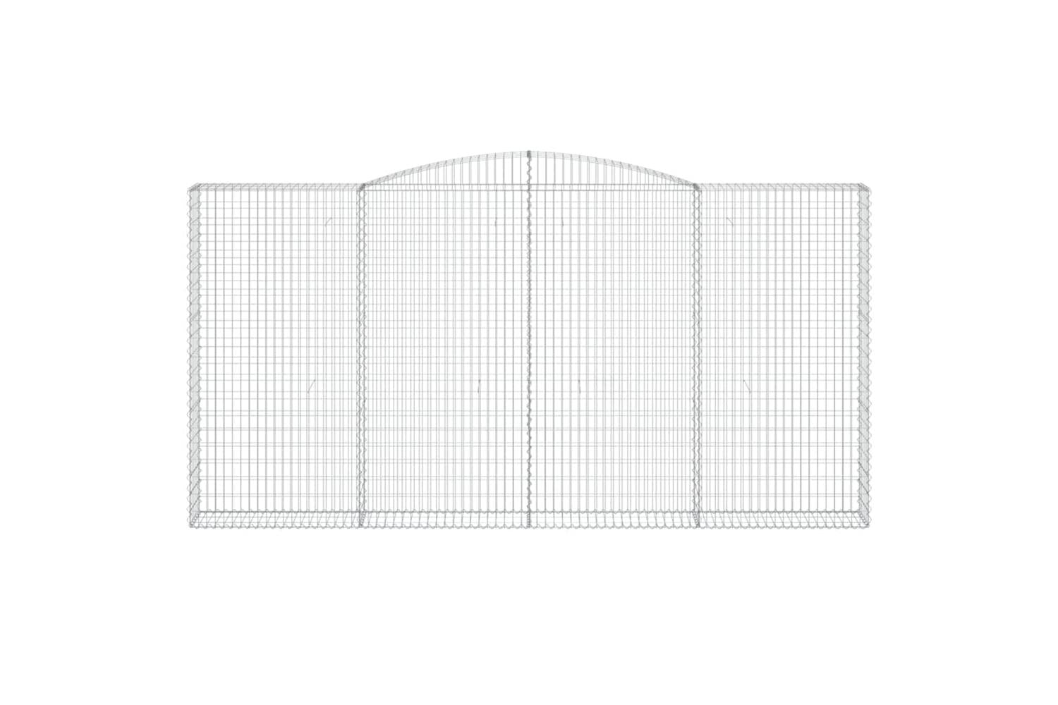 vidaXL 153530 Arched Gabion Basket 400x30x200/220cm Galvanised Iron-3