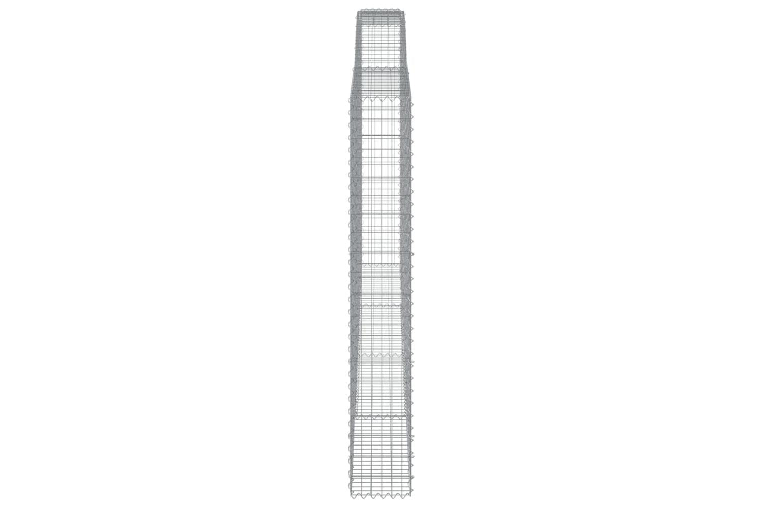 vidaXL 153530 Arched Gabion Basket 400x30x200/220cm Galvanised Iron-4