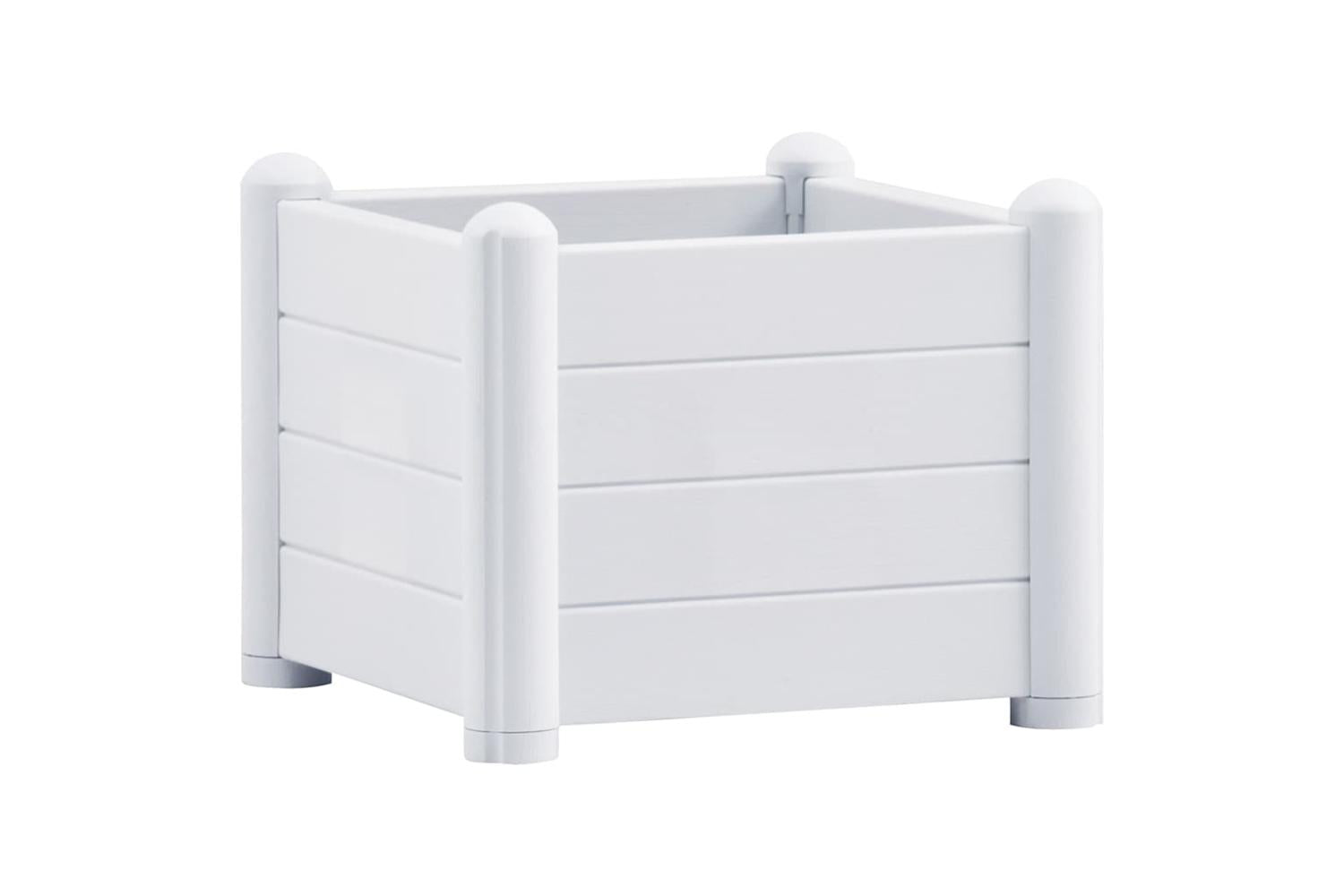 vidaXL 313971 Garden Raised Bed Pp White 43x43x35cm-2