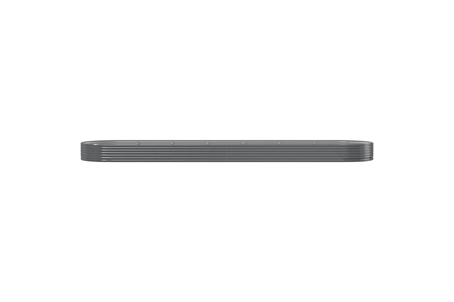vidaXL 319049 Garden Raised Bed Powder-coated Steel 600x140x36cm Grey-3
