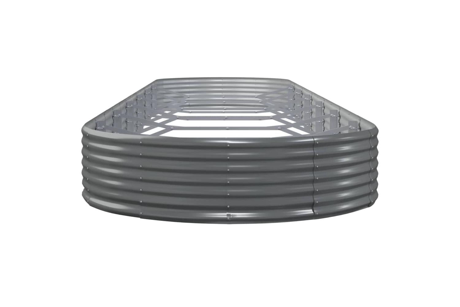 vidaXL 319049 Garden Raised Bed Powder-coated Steel 600x140x36cm Grey-4