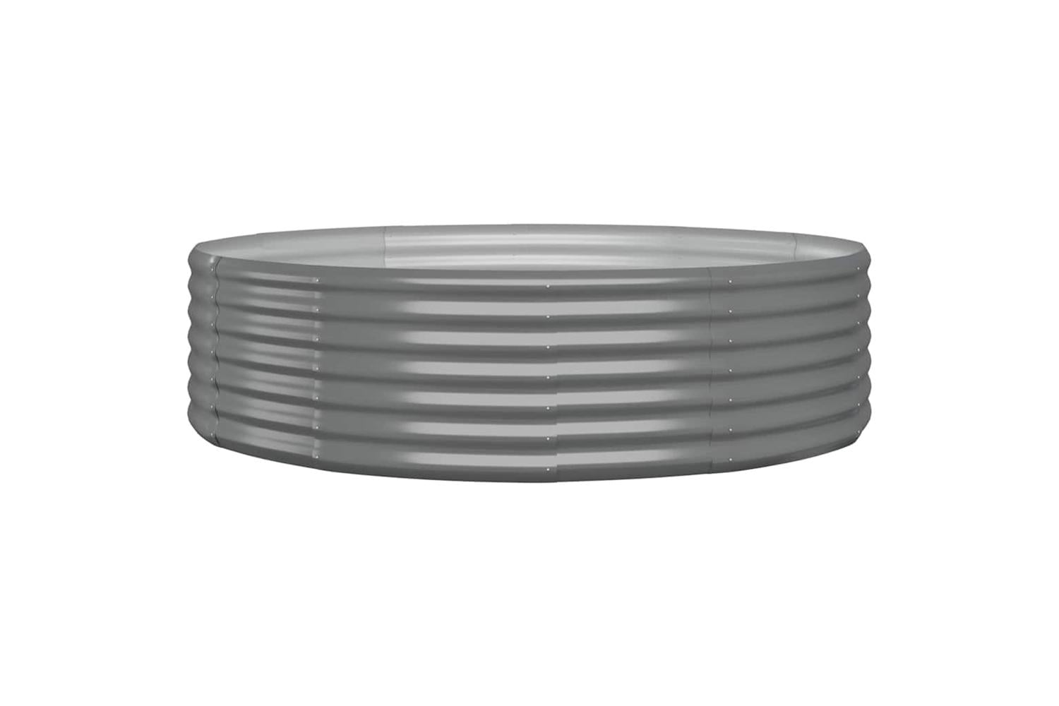 vidaXL 319019 Garden Raised Bed Powder-coated Steel 140x140x36cm Grey-2