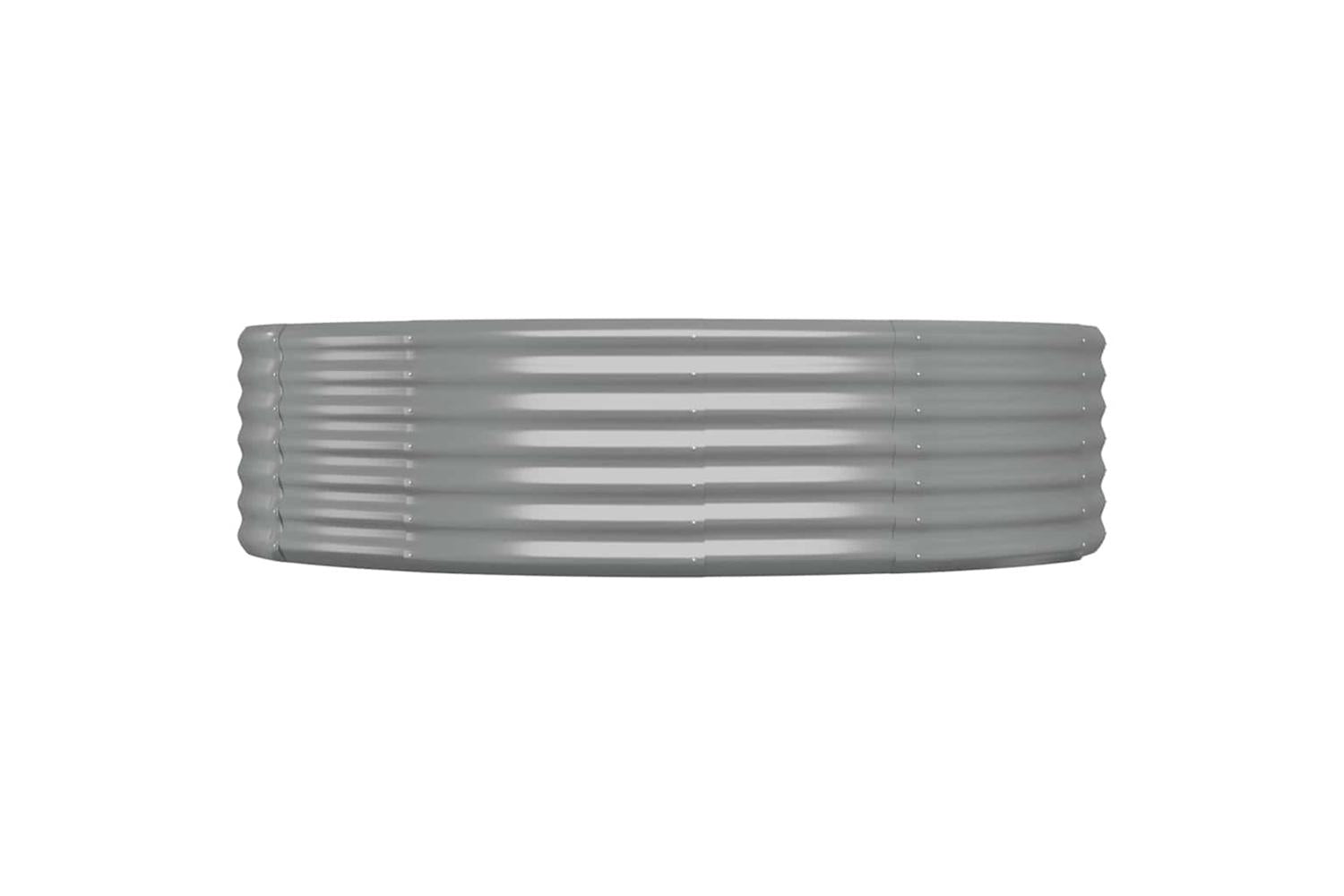 vidaXL 319019 Garden Raised Bed Powder-coated Steel 140x140x36cm Grey-3