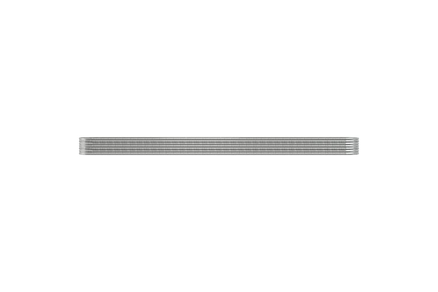 vidaXL 318947 Garden Raised Bed Powder-coated Steel 620x80x36cm Silver-3
