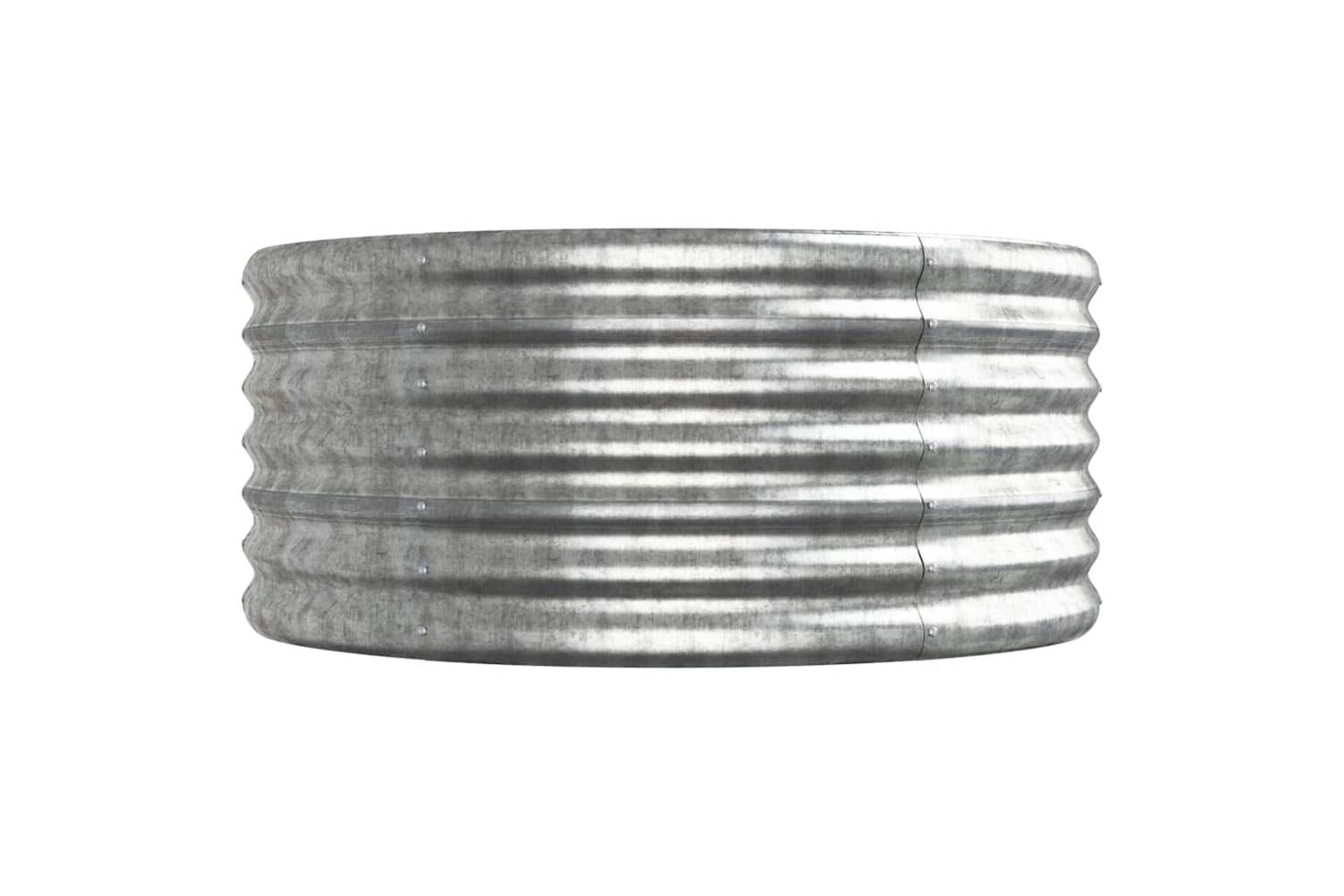 vidaXL 318947 Garden Raised Bed Powder-coated Steel 620x80x36cm Silver-4