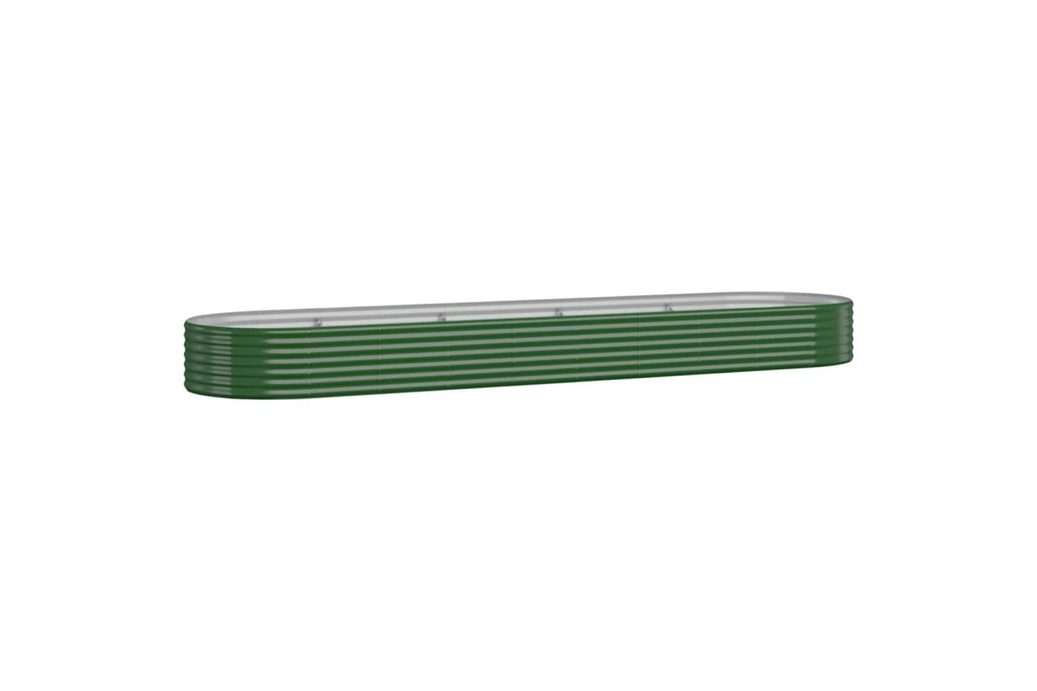 vidaXL 319003 Garden Raised Bed Powder-coated Steel 396x100x36cm Green